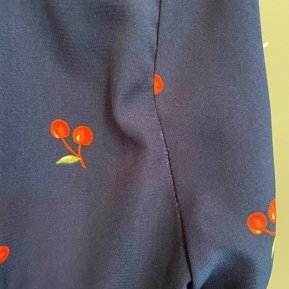 Sadie & Sage‎ Ruffled Cherry Print Faux Wrap Dress - Picture 8 of 10